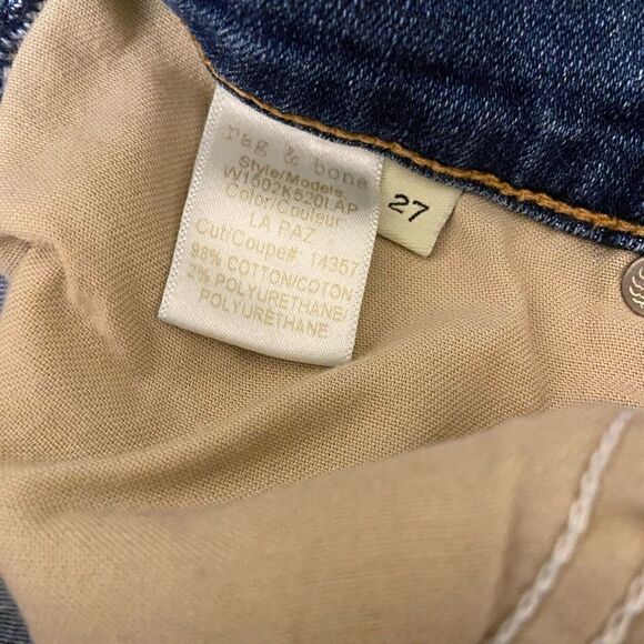 Rag & Bone Skinny Jeans Distressed Medium Wash Raw Hem Size 27 - Picture 4 of 5